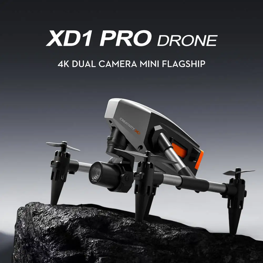 JHD XD1 Mini Drone 4K Professional 8K Dual Camera 5G WIFI Height Maintaining Four Sides Obstacle Avoidance RC Quadcopter Toys