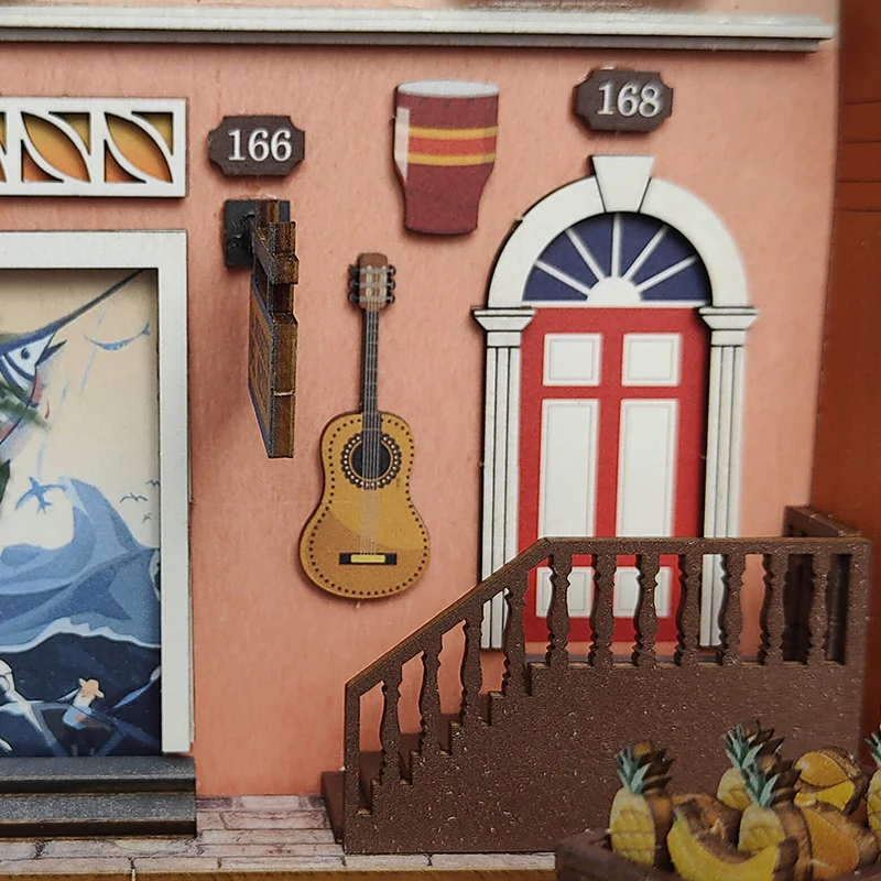 Havana Stroll Diy Diorama 3d Puzzle Wood Craft Book Nook Christmas Gift For Girls