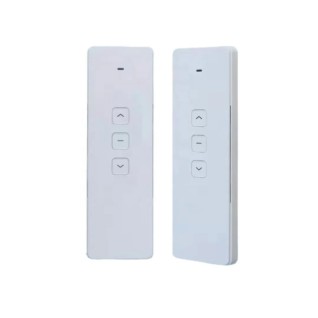 White Electric Curtain Remote Control 433Mhz RF Single CH Controller Dual Channel Remote for Tubular Opening and Closing Motor