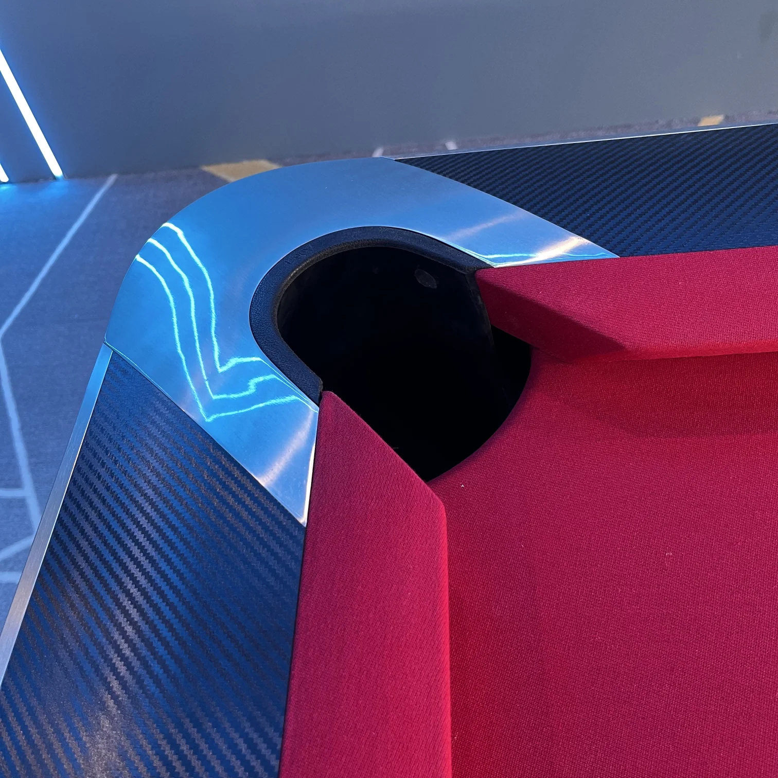 American Billiards Nine-Ball Pool Table 9ft billiard with Slate Cushions and Leather Pocket