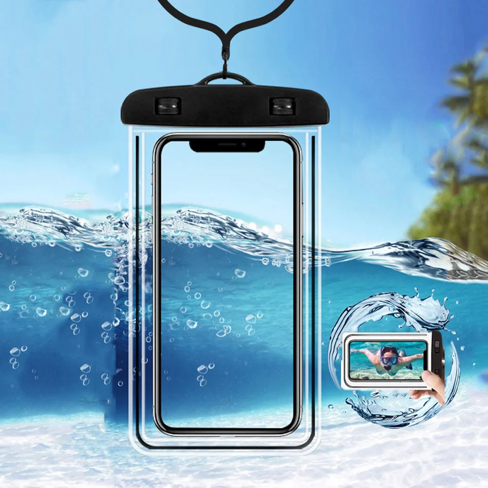Clear Color Print Dry Pvc Swimming Pouch Accessories Approves Water Cellphone Mobile Cases Waterproof Cell Phone Bag