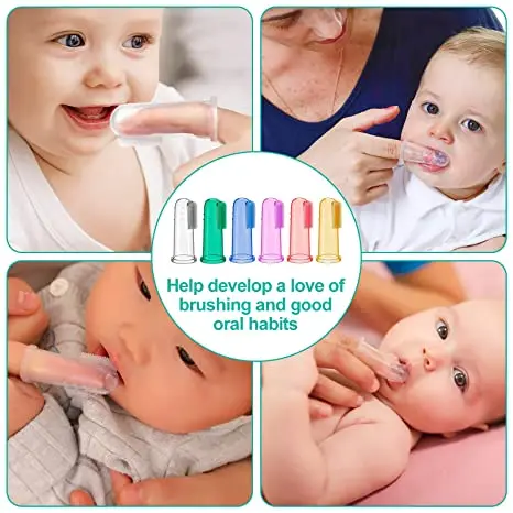 New Design Baby Finger Toothbrush Soft Silicone Baby Finger Toothbrush teeth brush for Training Teething