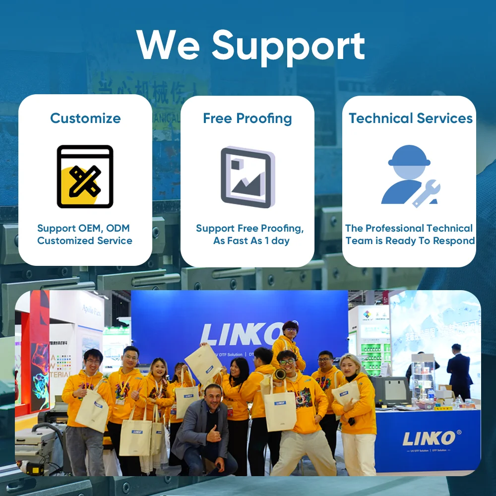 LINKO Оригинальный Новый i1600 печатающая головка DTF принтер A3 с автоматическим 300 мм футболка текстильная печатная машина