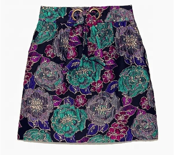3D floral yarn high density antique brocade jacquard dress fabric