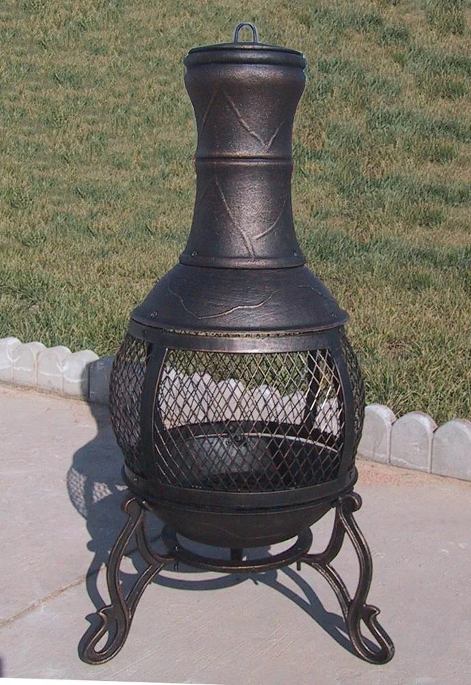 Whole cast iron 89cm H outdoor chiminea chimney