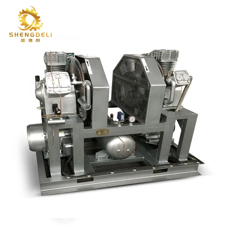 
220V High Efficiency Long Duty Cycle High Quality Oil Free Twin Heads Portable Mini Air Compressor with 50 liters tank 