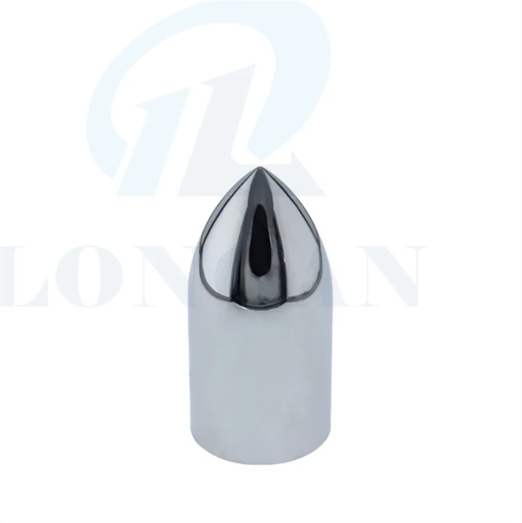 Semi Truck Accessories 33mm Abs Bullet Lug Nut Cover Thread On Nut Cover Chrome For Semi Truck