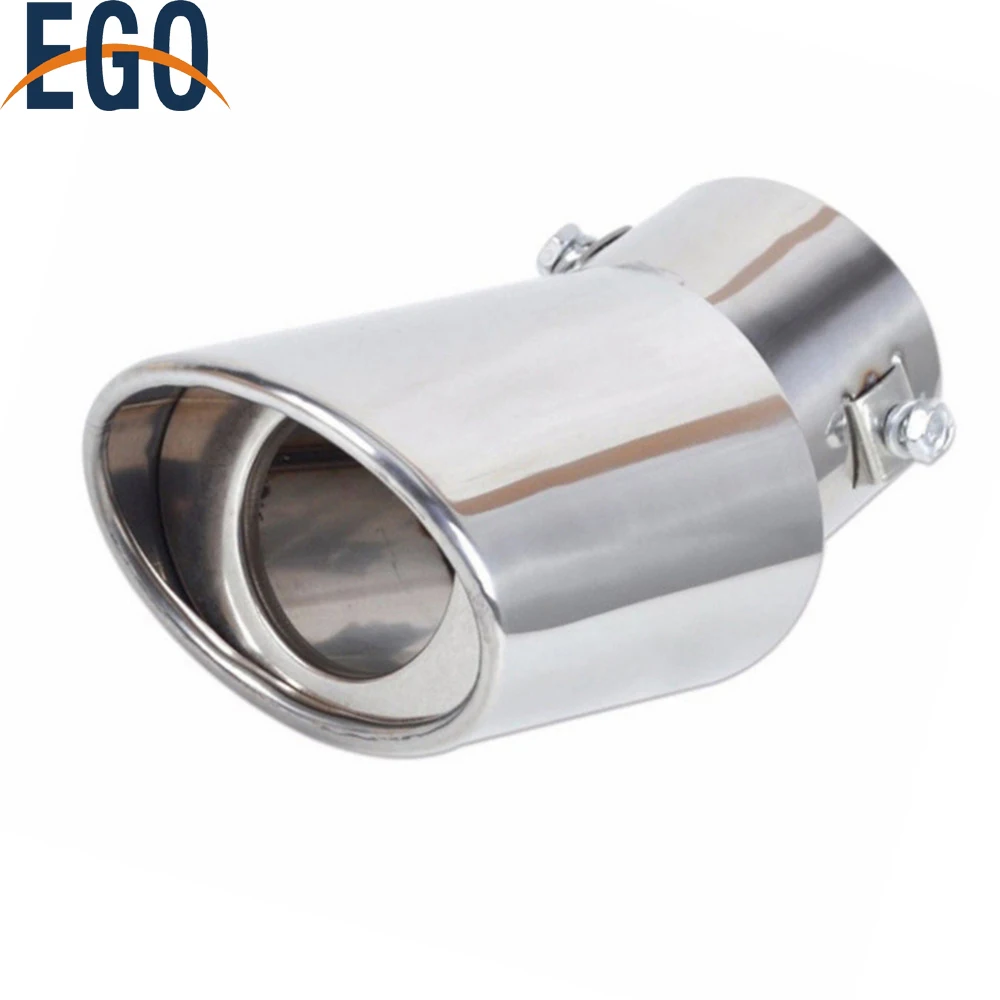 
Universal Car Silver Chrome Exhaust muffler Tail Pipe Tips+Tail Muffler Tip Pipe 