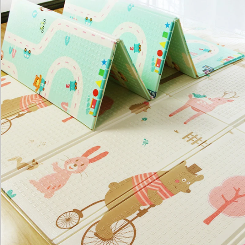 Детский игровой коврик city road design, детский игровой коврик xpe, складной коврик