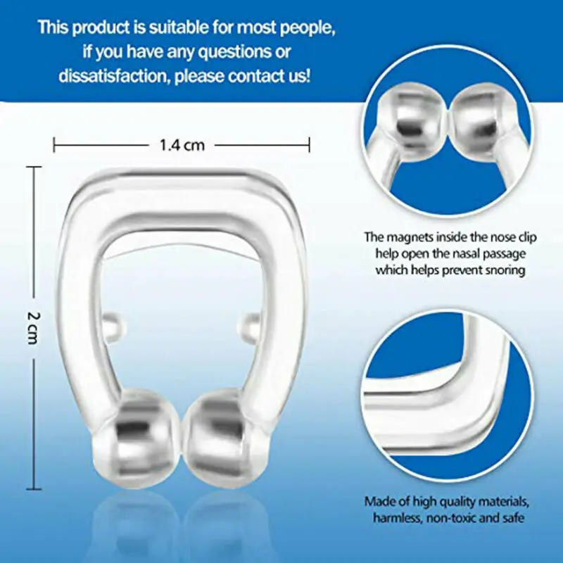 New Clipple Silicone Magnetic Anti Snore Stop Snoring Nose Clip Sleeping Aid US