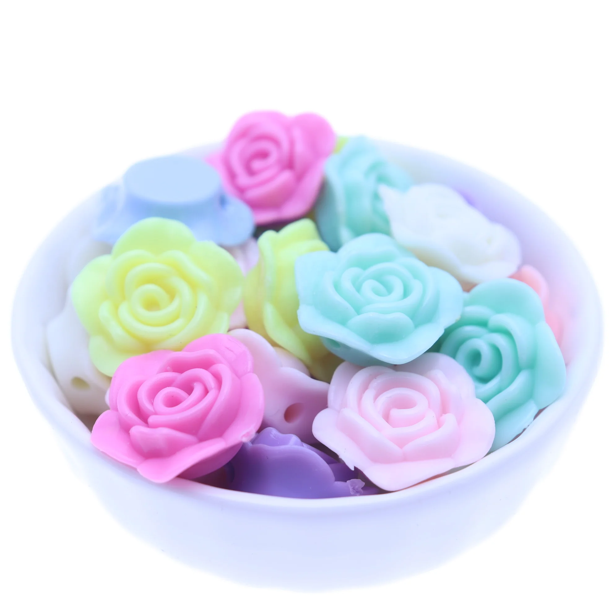 Hot Sale 15*16mm Mixed Color Mickey Head Big Hole Jewelry Kids Plastic Acrylic Pony Beads