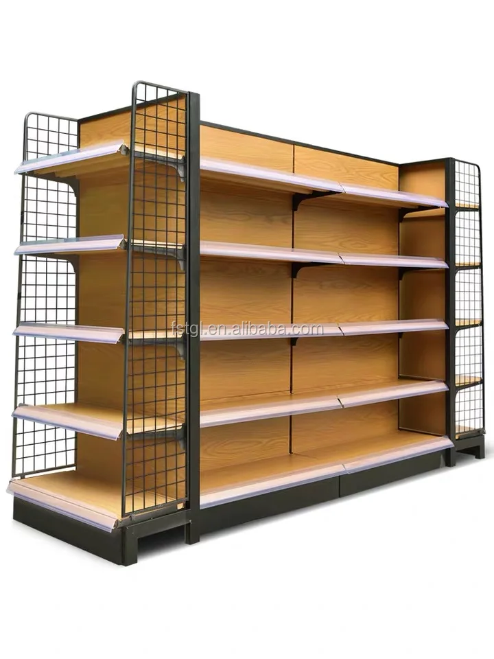 Miniso Wood Supermarket Shelves Display Retail Display Stand Hot Sale Dollar Stationary Convenience Store Shelving Wall Steel