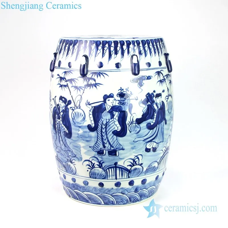 PYNQ251-A-B-C   Chinese fashionable blue and white household ceramic stool
