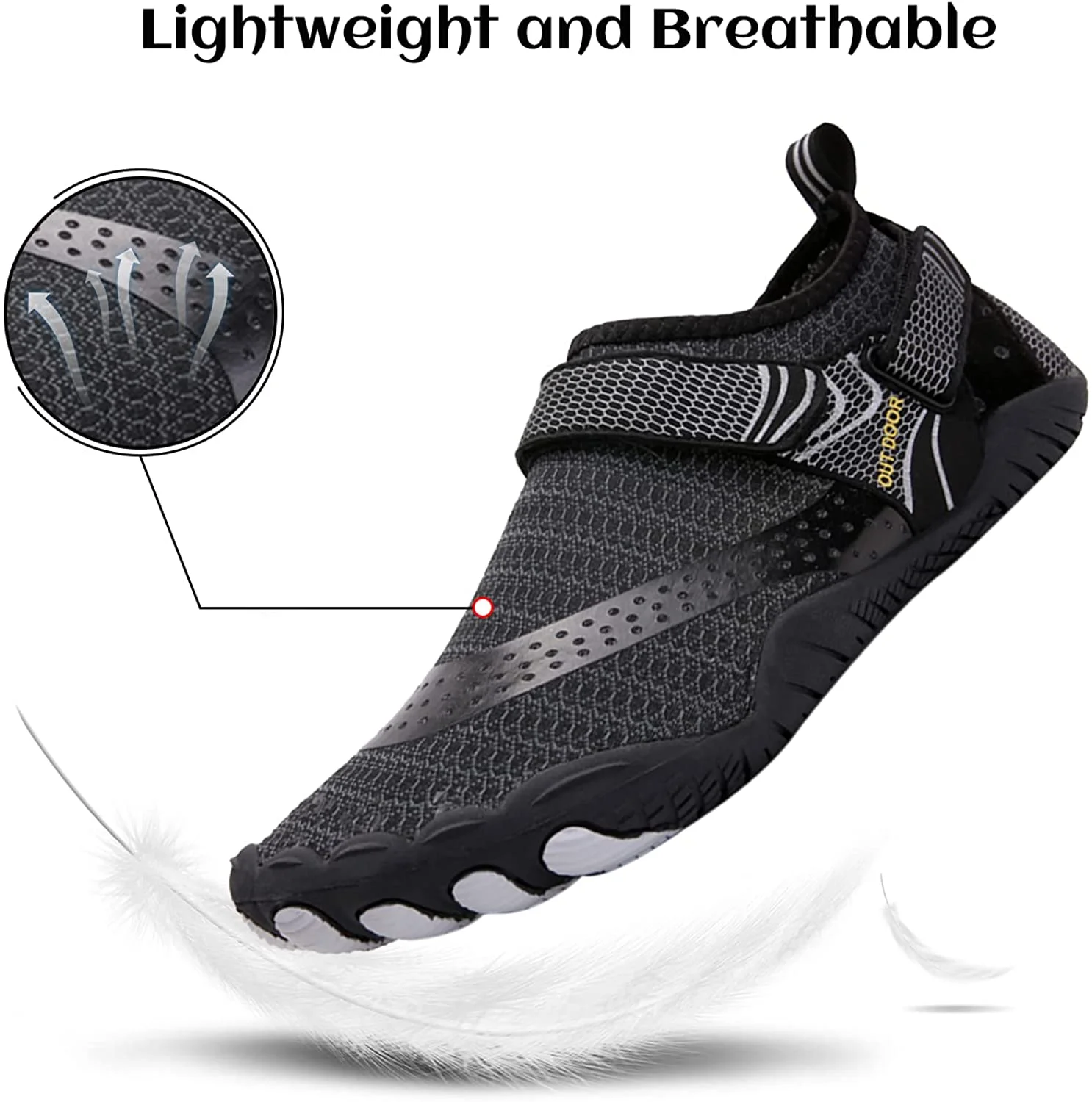 Free sample outdoor sports lightweight quick-drying barefoot shoes beach shoes children adult non-slip wading shoes