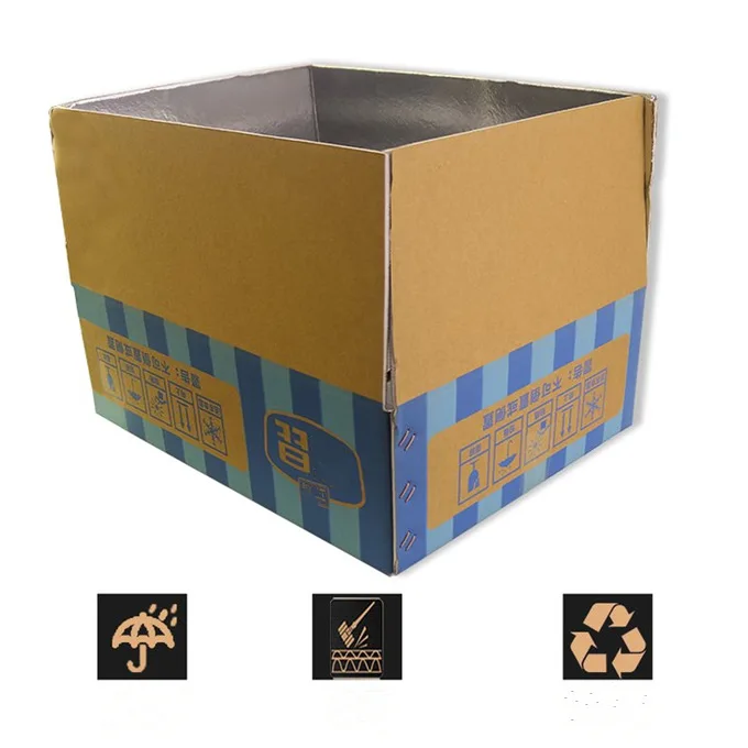Printable logo folding insulation carton is suitable for fresh and heat insulation of frozen fish transported in cold chain