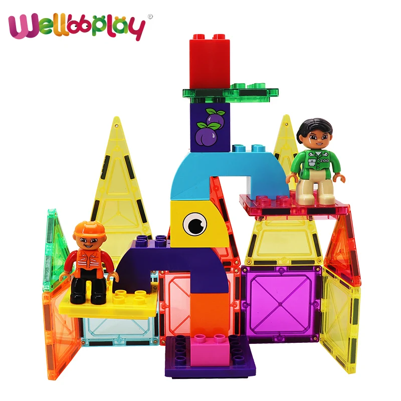 Compatible with block toys 20PCS magnetic brick tiles magnet toys magnet tiles