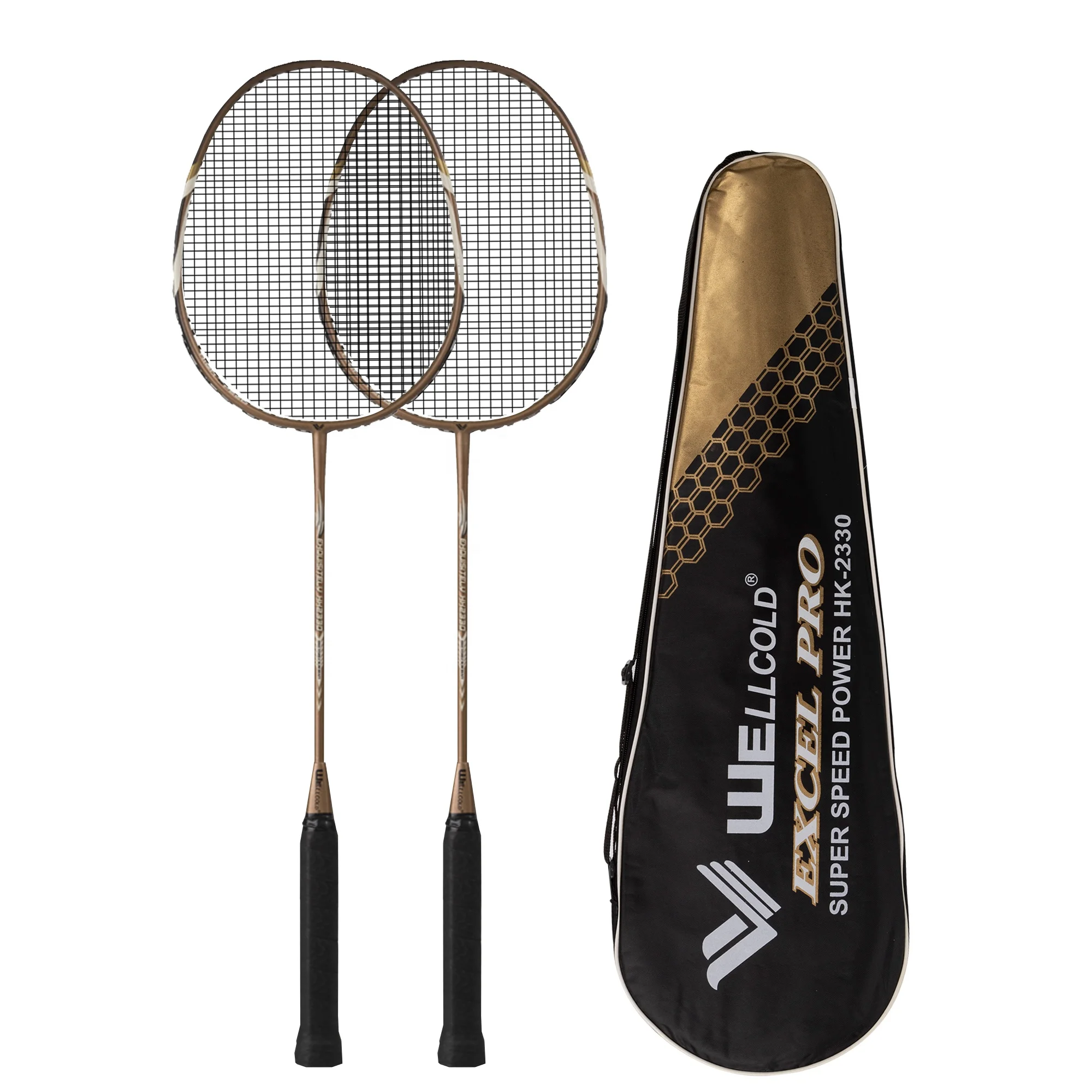 Stock product strong carbon fiber badminton racket manufacturer for wholesale