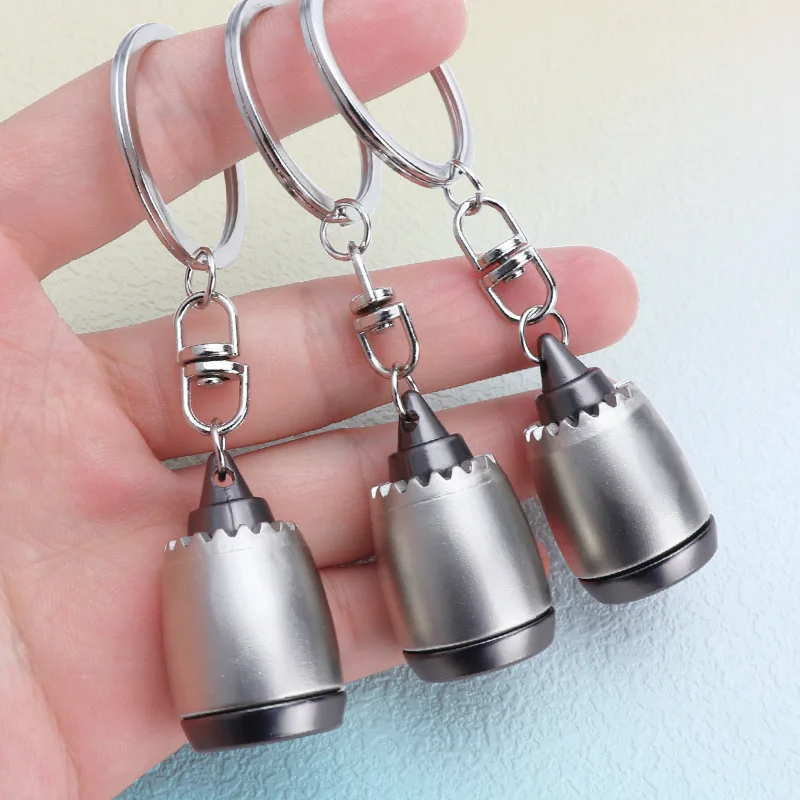 Newest Customization Engrave Printing Company logo Jet Engine Key Rings Aviation Gift 3D Mini Metal Airplane Engine Keychain