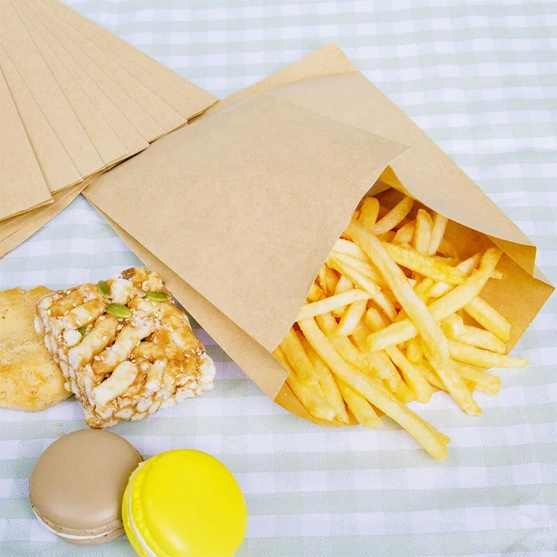 Eco friendly wax bakery  paper cookie food packaging eco grease proof paper bag