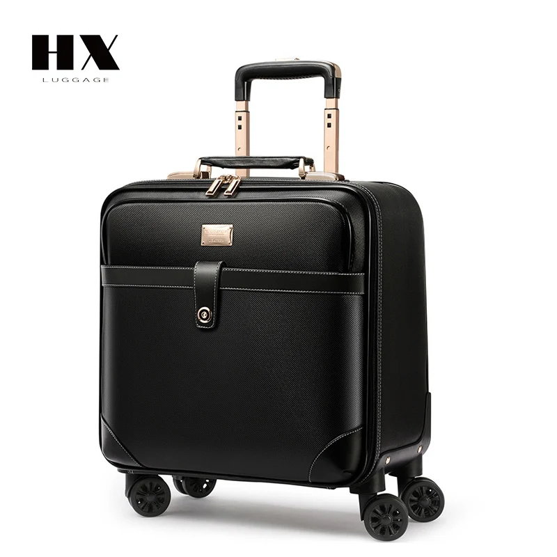 Hard shell PU luggage travel set luxury travel equipments  essentials travel bags business bags & case Business leather  Luggage