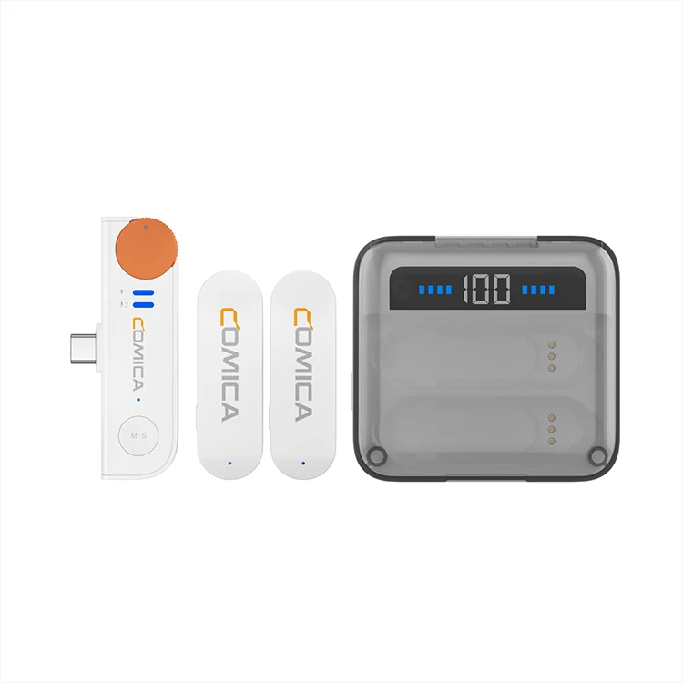 COMICA Vimo S 2.4G Dual-channel Wireless Microphone for Smartphone, Laptop, Vlog,  Live Streaming, Interview, Recording,