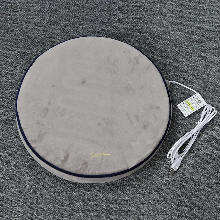 round USB Heated Memory Foam Cushion Set Quilted Technique for Home Sleeping Hotel Use Ships within 24 Hours 1-Piece MOQ
