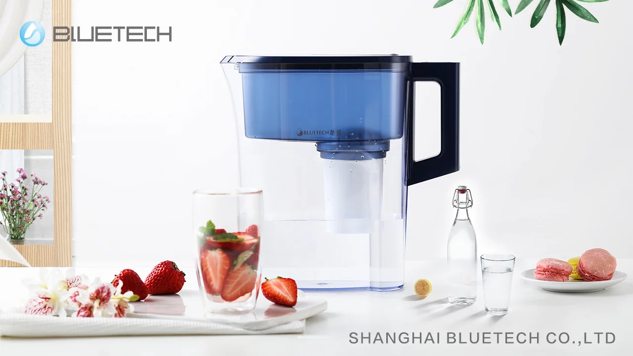 BPA Free Filter System 6 Cup alkaline water filter pitcher with Filter Jug