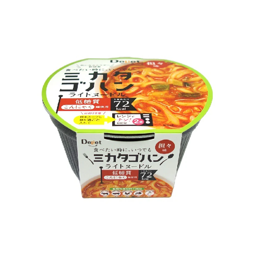 Tasty Japanese vegan konjac instant noodle with various flavors