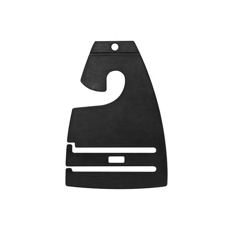 Bulk Retail Shop Display Supplies Smooth Belt Hanger Hooks Plastic Tie Black Necktie Hook Hangers