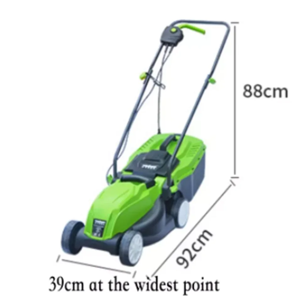 2300W 42cm Corded Electric Lawn Mower with 3-Position Adjustment