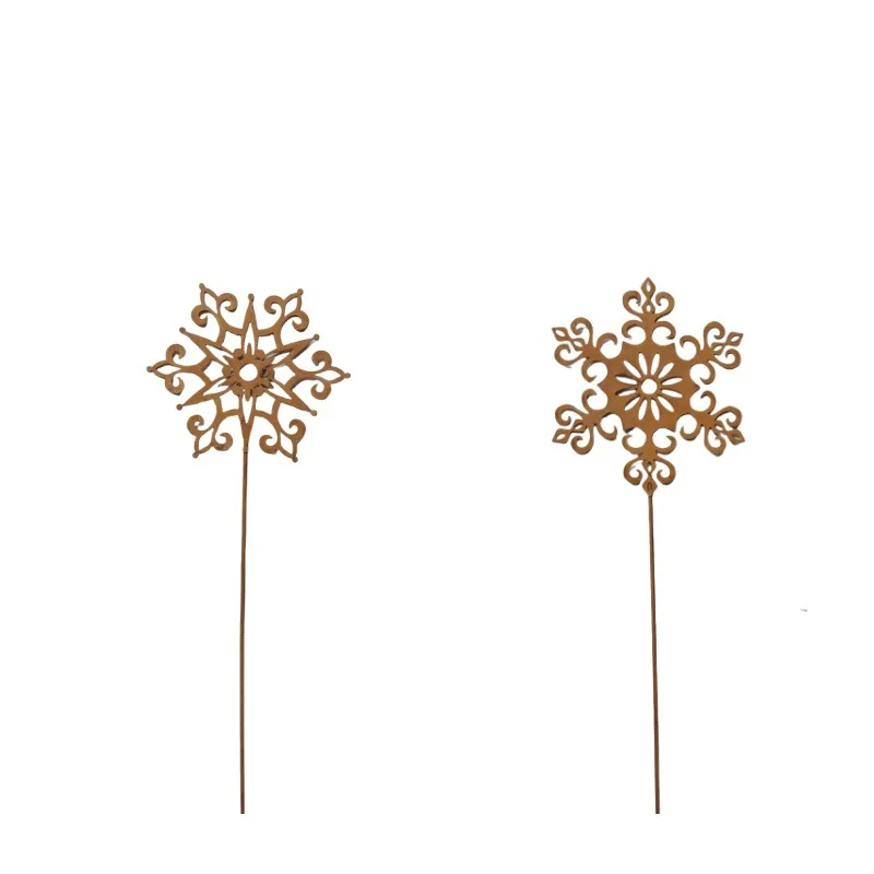 Metal rusted iron art garden decoration plug-in outdoor wholesale