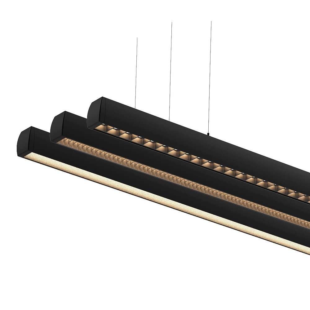 Surface Mounted Pendant Hanging Line Trunking Lamp 2FT 4FT Office Commercial LED Linear pendant Light lamp chandelier