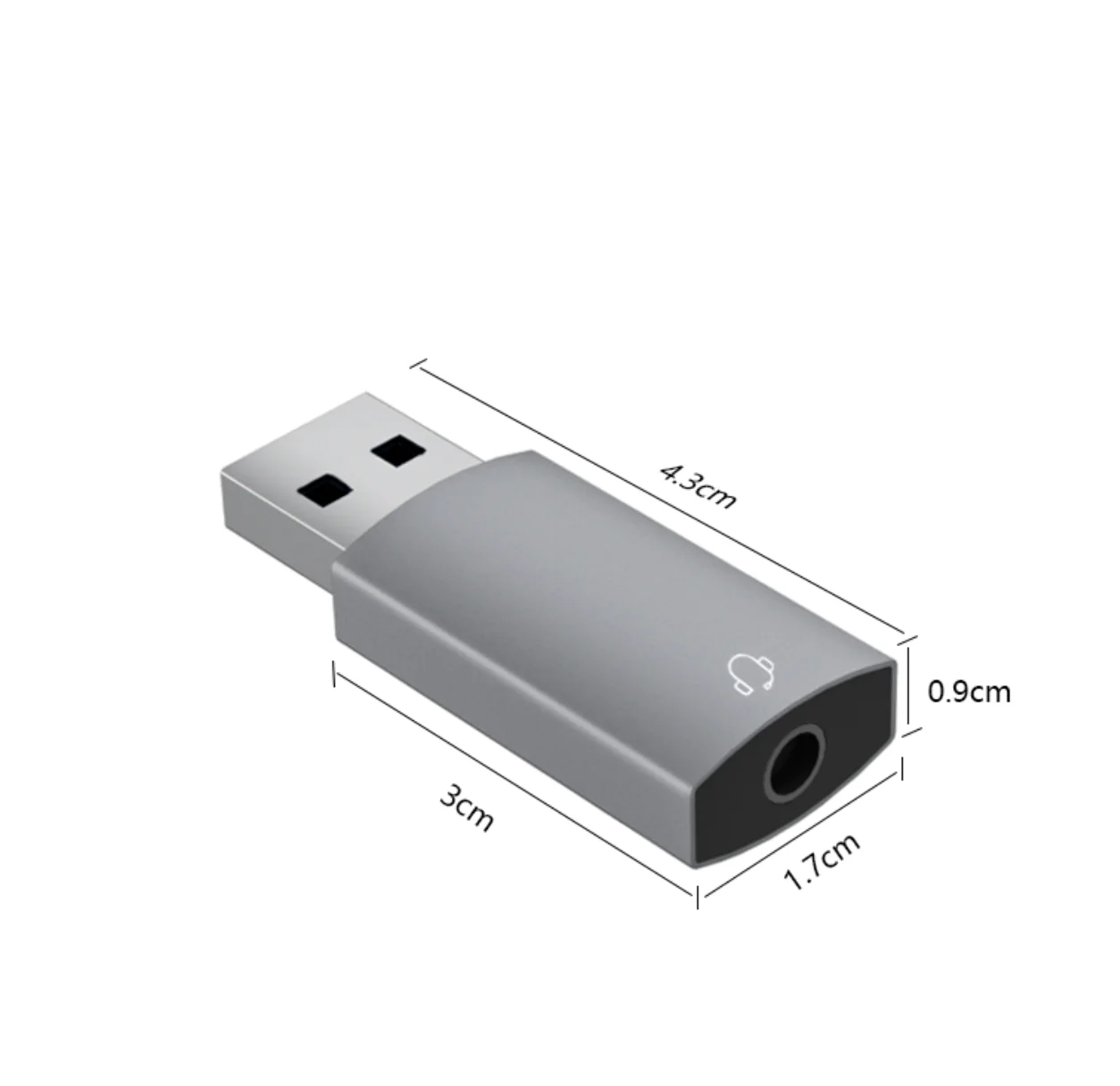 Hot Selling Wholesale Stereo headset 2in1 External sound cards  USB2.0 to 3.5mm Audio Adapter Sound Card for Computer/Laptop