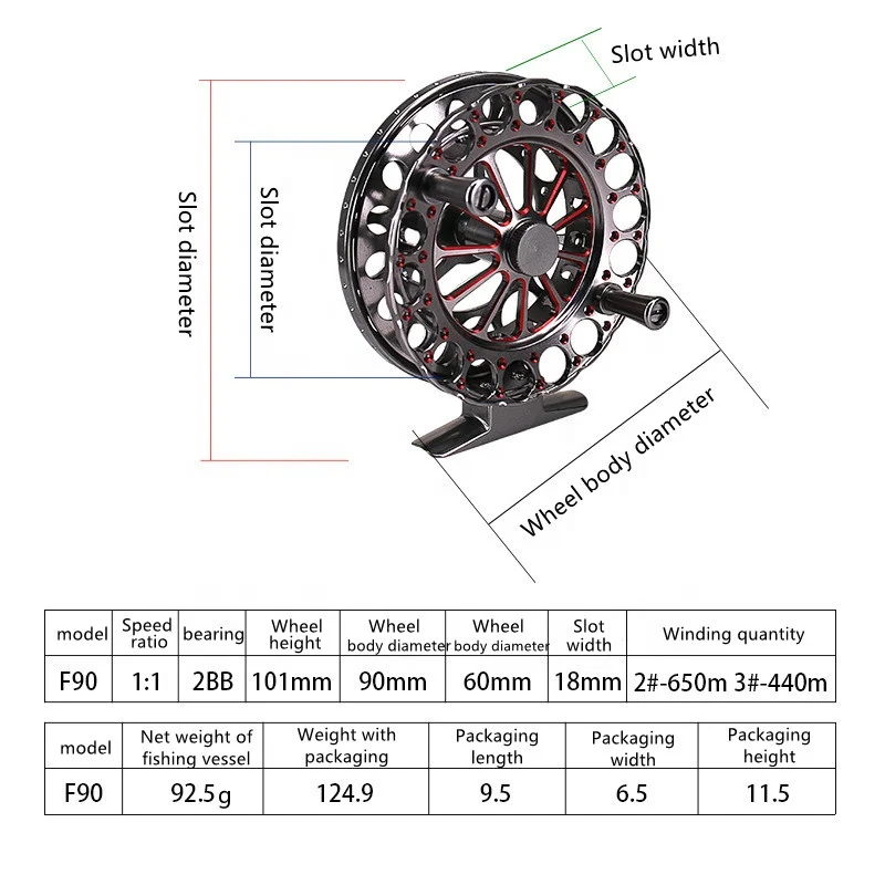 High Quality CNC Machine Aluminium Fishing Tackle Ice Fishing Reel Fly Fishing Reel