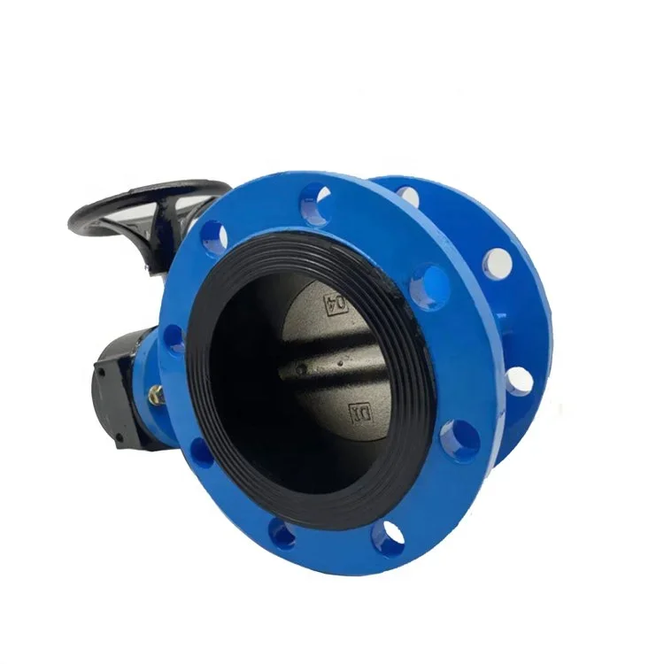 Pn16 Ductile Iron butterfly valve Gear type handwheel Butterfly Valve Double flange butterfly valve