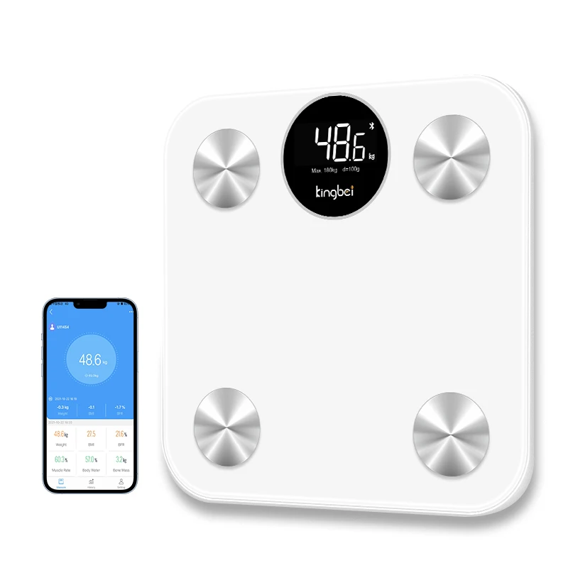 Circular Led Display Smart Phone Connection App Products Body Fat  BT Link Weight Scale