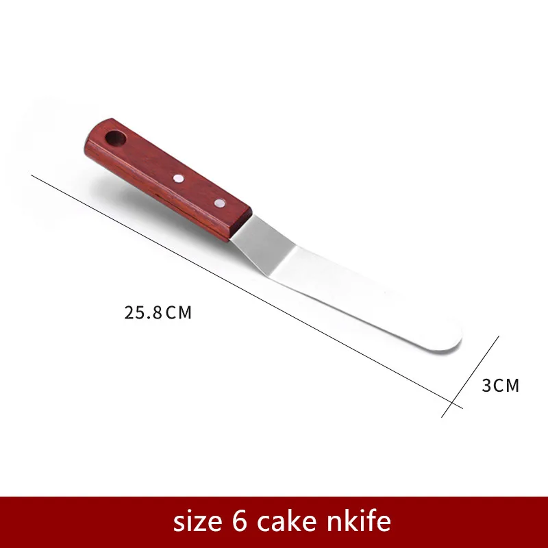Bakest Cake Tools Wooden Handle Cake Icing Spatula Frosting Cream Decorating Angular Icing Offset Spatula spatula cream