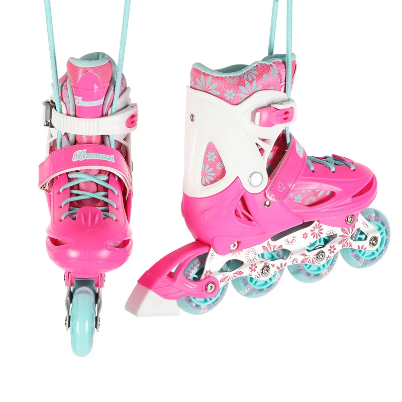 2024 newly designed kids children flashing inline roller skate for kids adult