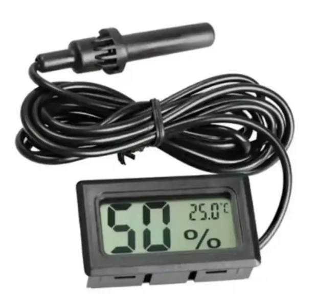 High Quality Digital Hygrometer & Thermometer Mini Thermometer Hygrometer with Probe Black/White Color Available