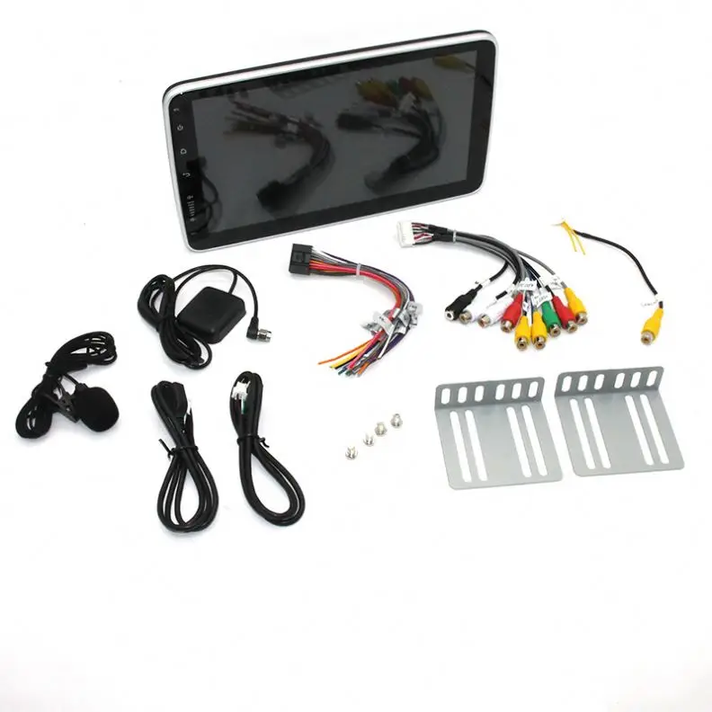 360 Degree Rotation 10 Inch Car Audio System Monitor Display Dingle Din Car Stereo Touch Screen DVD Player Car Audio Speaker