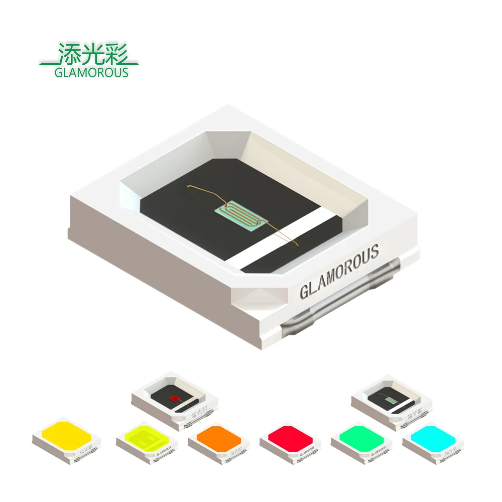 Free sample ultra brightness 2835 Smd Led Specifications 0.2w white red pink blue amber full color