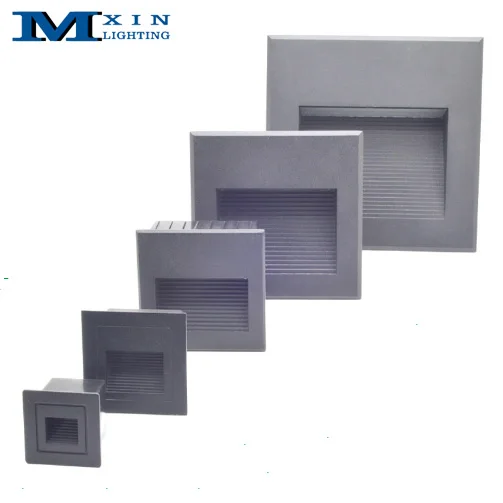 IP65 160mm Big Square 5W LED Step Light Outdoor Recessed Staircase Aluminum  Corridor Wall Lamp For Home Office Use