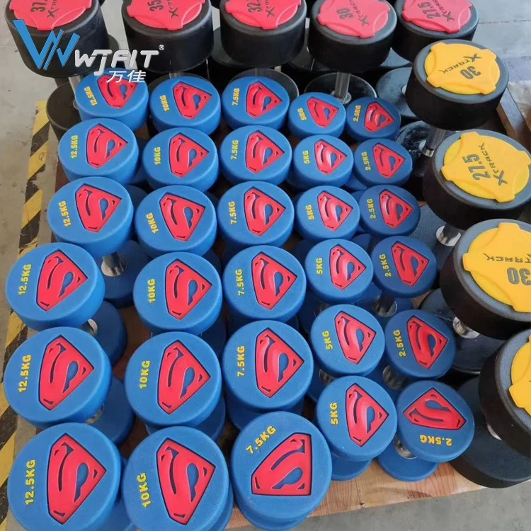 Factory Price Round Urethane Dumbbell KG Home Gym Weightlifting Fitness Gym Weights Dumbbell Set