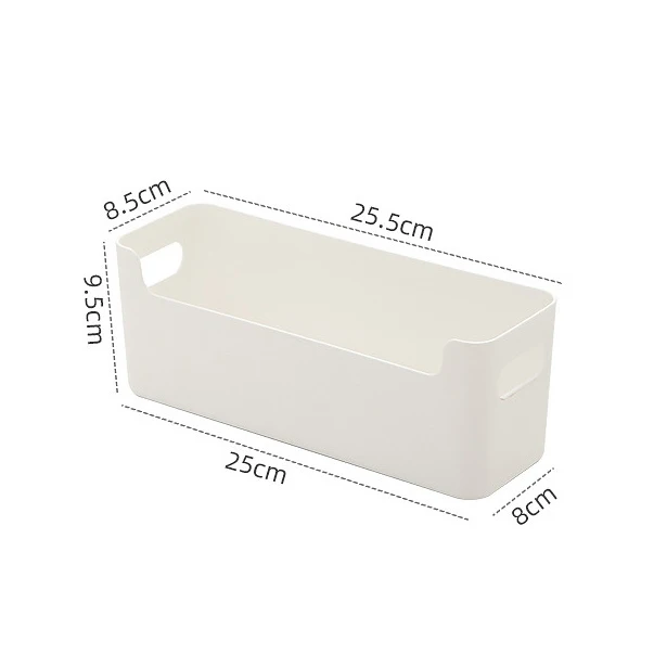 Hot Selling Plastic White Kitchen Desktop Pantry Bin Storage Organizer for Home plastic stackable storage box with handle