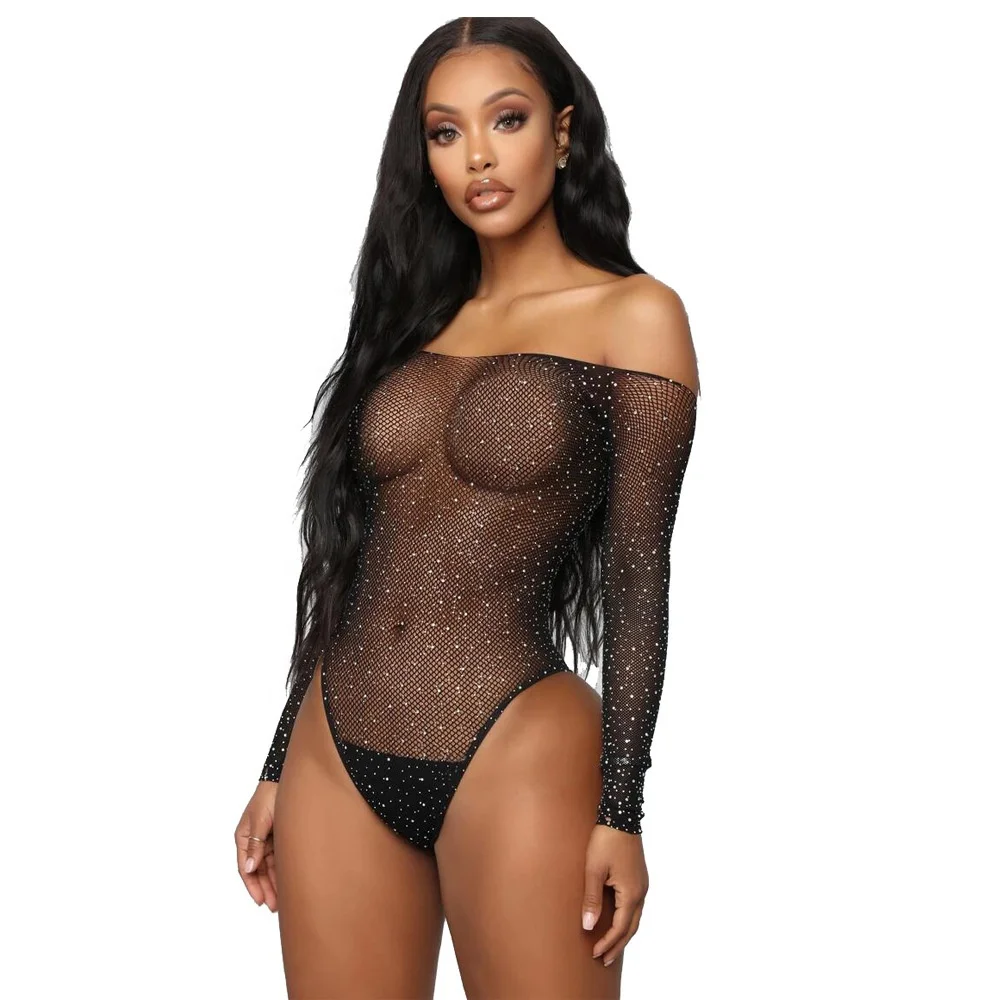 Net Hollow Sexy Erotic Jumpsuit Temptation Underwear European and American Sexy Body Suit Erotic Clothes Sexy Lingerie