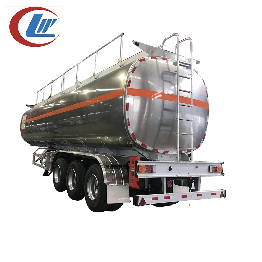 High quality ALUMINUM alloy  /Stainless Steel 46000 Liters Oil Tanker Trailers For Sale