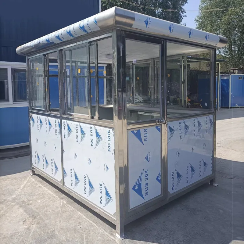 Guard Shacks Steel Guard Room EPS Security Cabin Guard Booth Prefabricated Outdoor construction site can be mobile