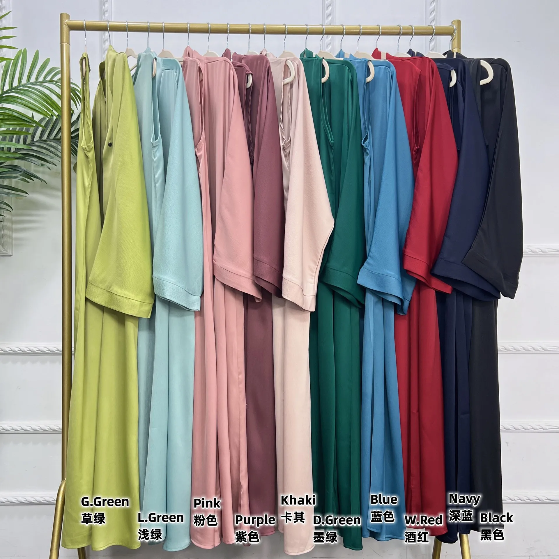 2023 Muslim Fashion Islamic Abaya For Women Wrinkle Shiny Dubai Modest Dresses Muslim Daily Wear Girls Closed Abaya