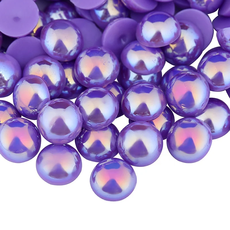 Meiyin Meilin 2mm 4mm 6mm 8mm 10mm FlatBack Pearl Half Round Beads abs Flat back loose pearls jewelry Decoration