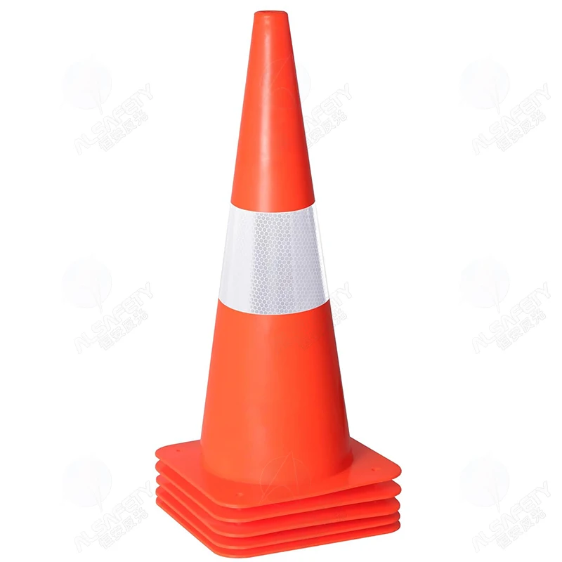 High Visibility High Intensity Reflective Film Self Adhesive Sticker Traffic Cone Sign for traffic Safety PVC Road Cones